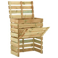 Compostador de láminas madera de pino impregnada 80x50x100 cm