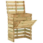 Compostador de láminas madera de pino impregnada 80x50x100 cm