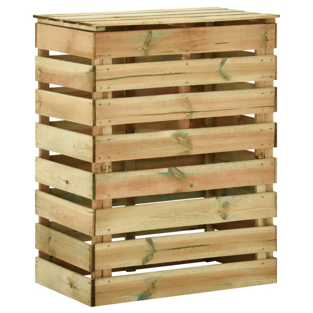 Compostador de láminas madera de pino impregnada 80x50x100 cm
