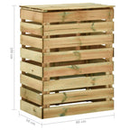 Compostador de láminas madera de pino impregnada 80x50x100 cm