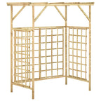 Pérgola de jardín para 2 cubos de basura madera pino impregnada