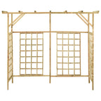 Pérgola de jardín para 3 cubos de basura madera pino impregnada