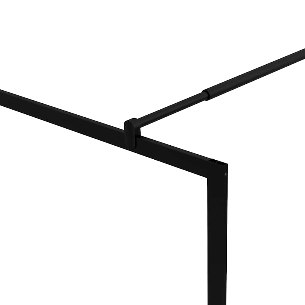 Mampara de ducha accesible con vidrio templado negro 100x195 cm