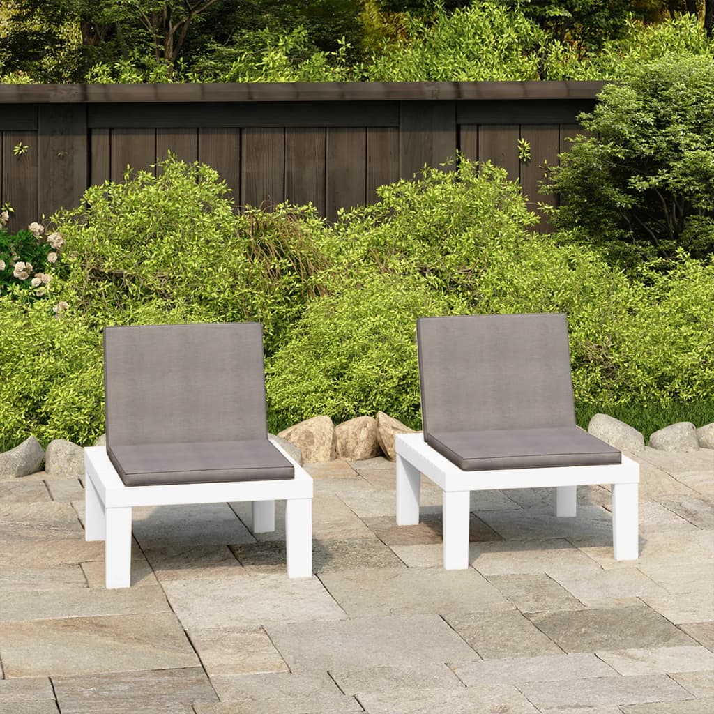 Garden chairs 2 pieces steel and textilene black