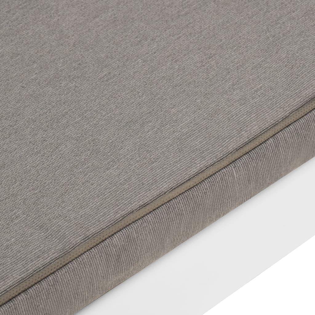 Set de muebles de jardín 3 piezas con cojines plástico blanco