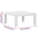 Set de muebles de jardín 4 piezas con cojines plástico blanco