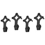 2-Pack 6ft. Black Steel Sliding Barn Door Hardware Kit