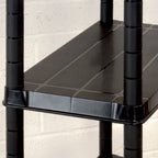 Estante de almacenaje 4 niveles negro plástico 122x30,5x130 cm