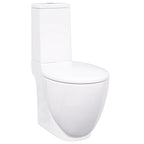 Inodoro WC redondo de cerámica flujo hacia abajo blanco