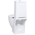 Inodoro WC redondo de cerámica flujo hacia abajo blanco