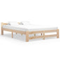 Estructura de cama de palés madera maciza pino gris 160x200 cm