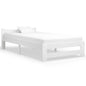 Estructura cama con somier sin colchón metal blanco 100x200 cm