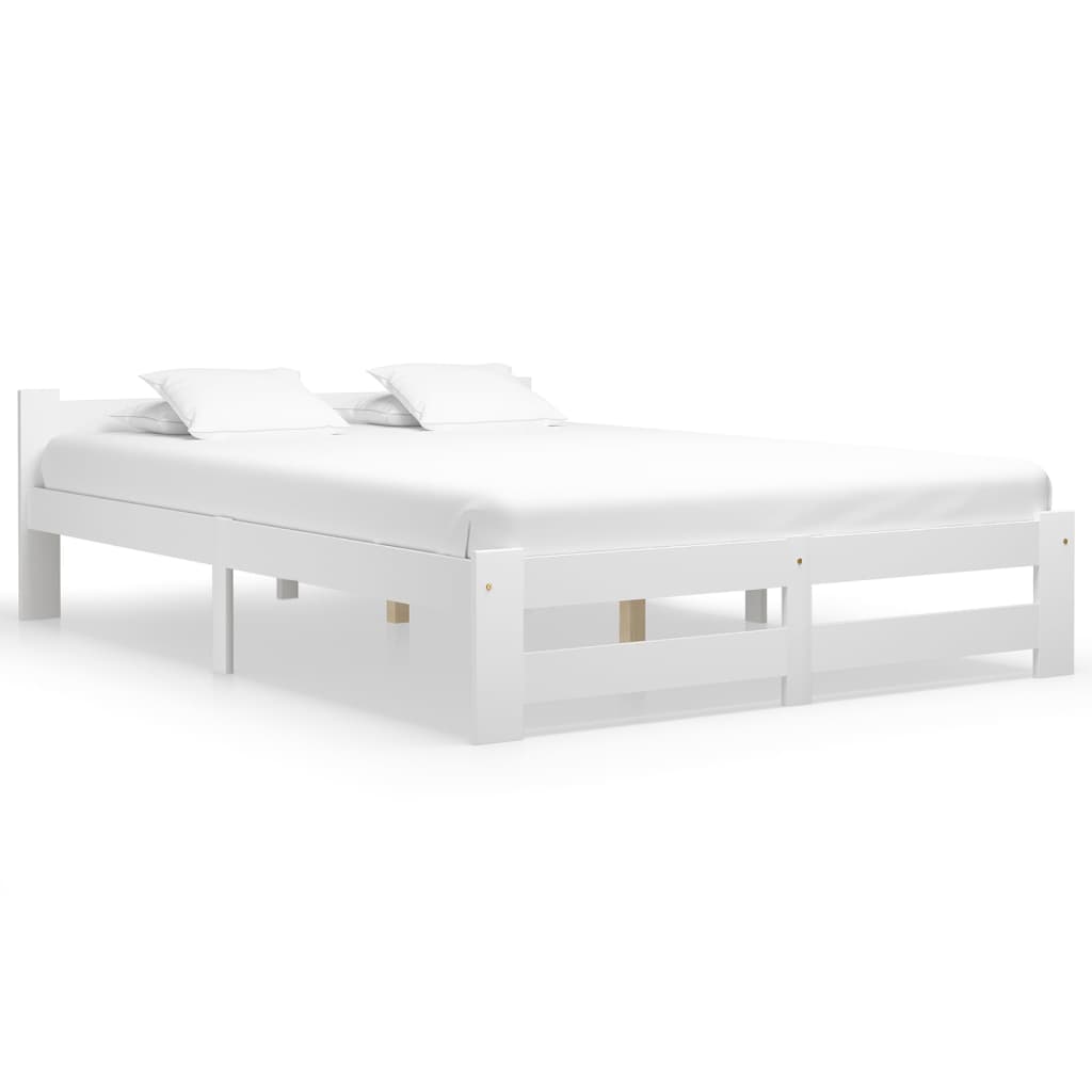 Estructura cama con somier sin colchón metal blanco 100x200 cm