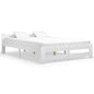 Estructura cama con somier sin colchón metal blanco 100x200 cm