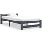 Estructura cama con somier sin colchón metal blanco 100x200 cm