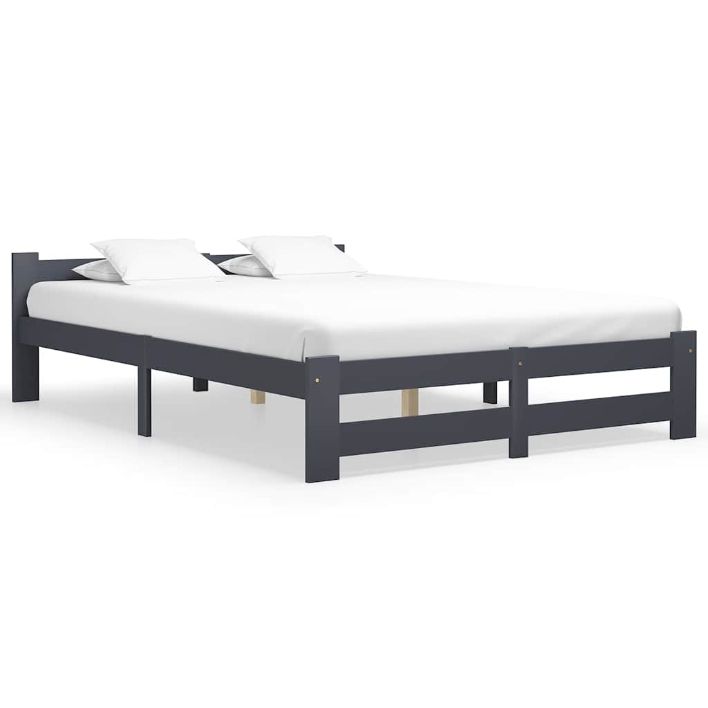 Estructura cama con somier sin colchón metal blanco 100x200 cm