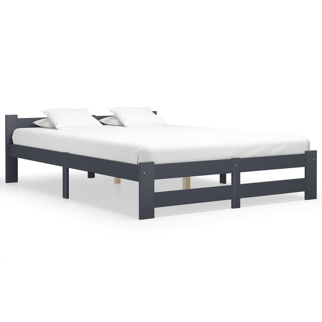 Estructura cama con somier sin colchón metal blanco 100x200 cm