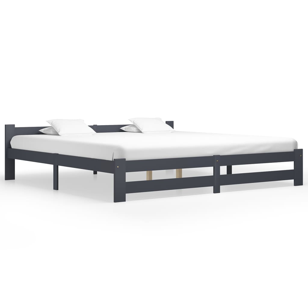 Estructura cama con somier sin colchón metal blanco 100x200 cm