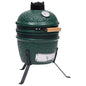 2-in-1 Red 56 cm Ceramic Kamado Smoker Barbecue