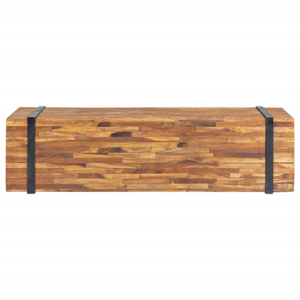 Mueble para TV madera teca macizo 110x30x32,5 cm