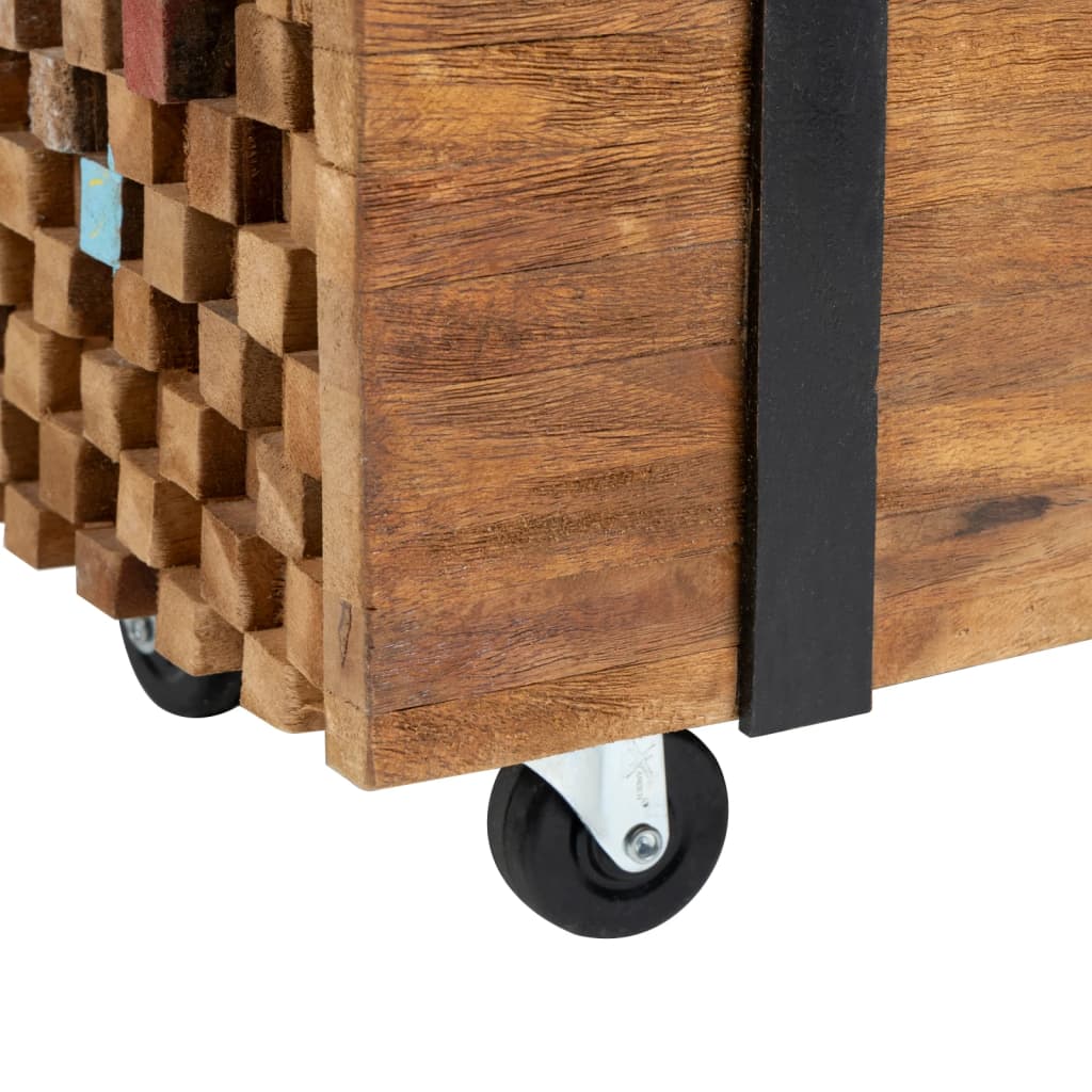Mueble para TV madera teca macizo 110x30x32,5 cm