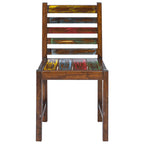 Sillas de comedor 2 unidades madera maciza reciclada
