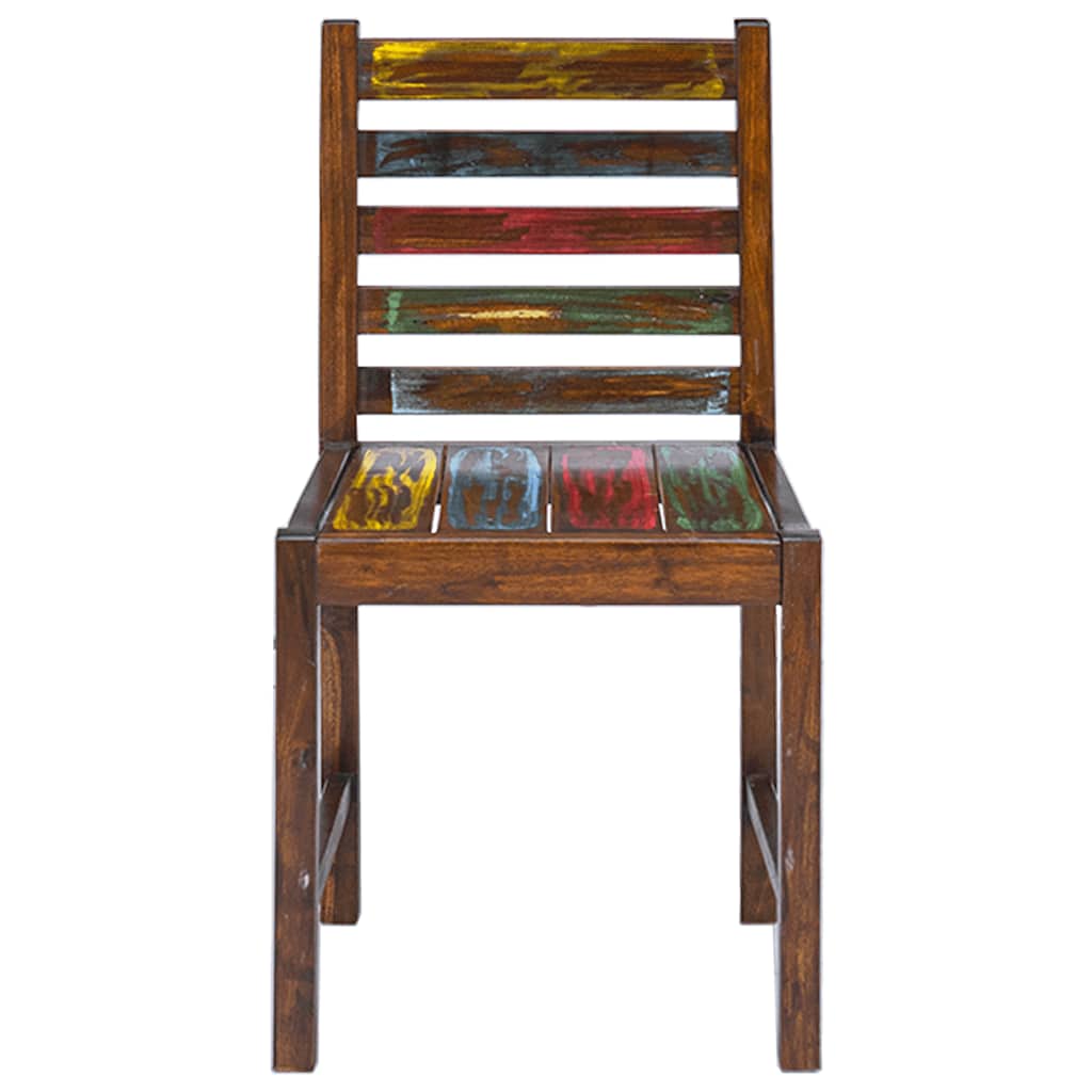 Sillas de comedor 2 unidades madera maciza reciclada