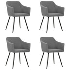 323094 Dining Chairs 2 pcs Dark Grey Fabric