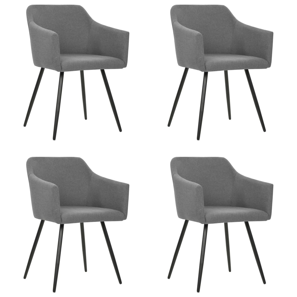 323094 Dining Chairs 2 pcs Dark Grey Fabric