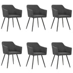 323094 Dining Chairs 2 pcs Dark Grey Fabric