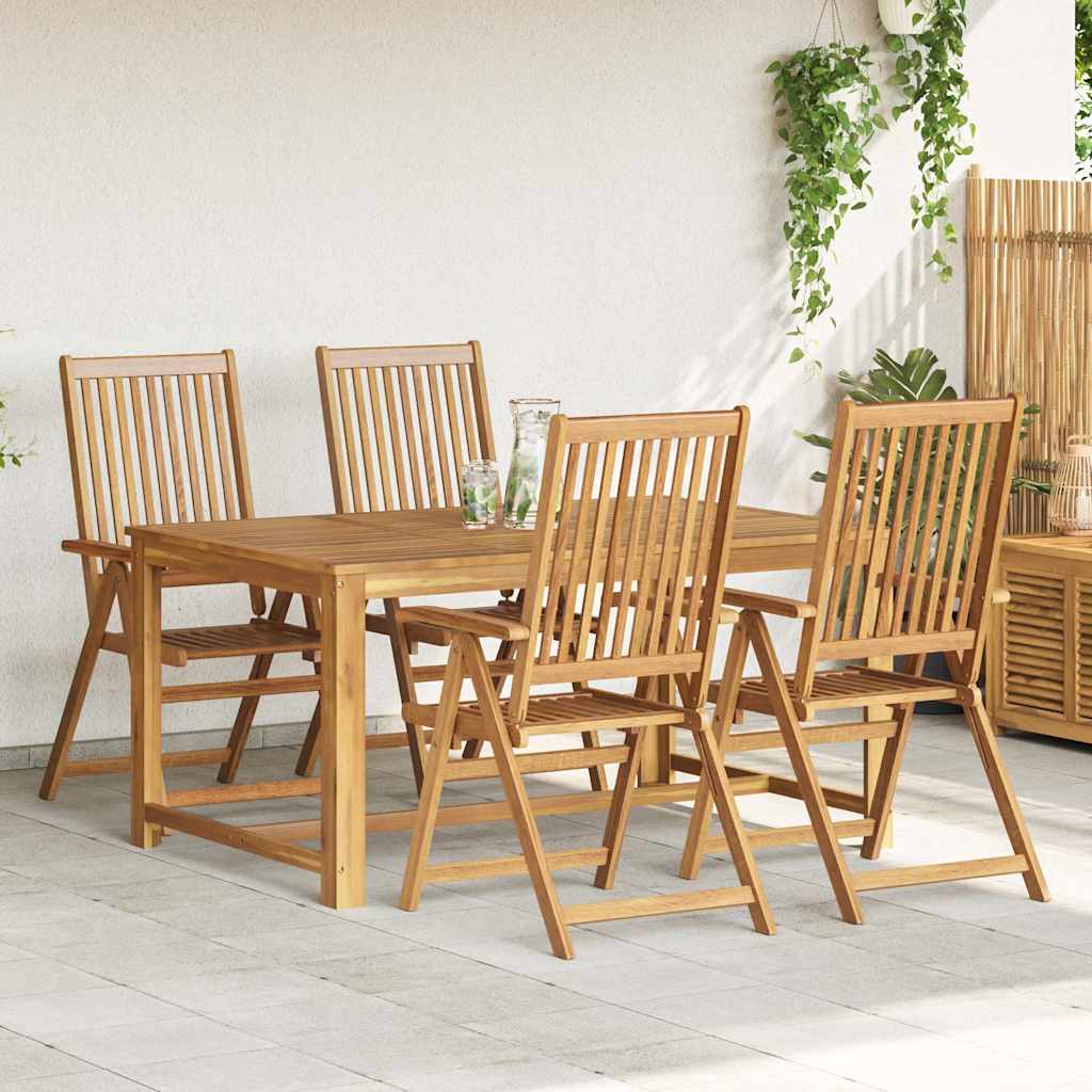 Sillas plegables de jardín 4 unidades madera de acacia maciza
