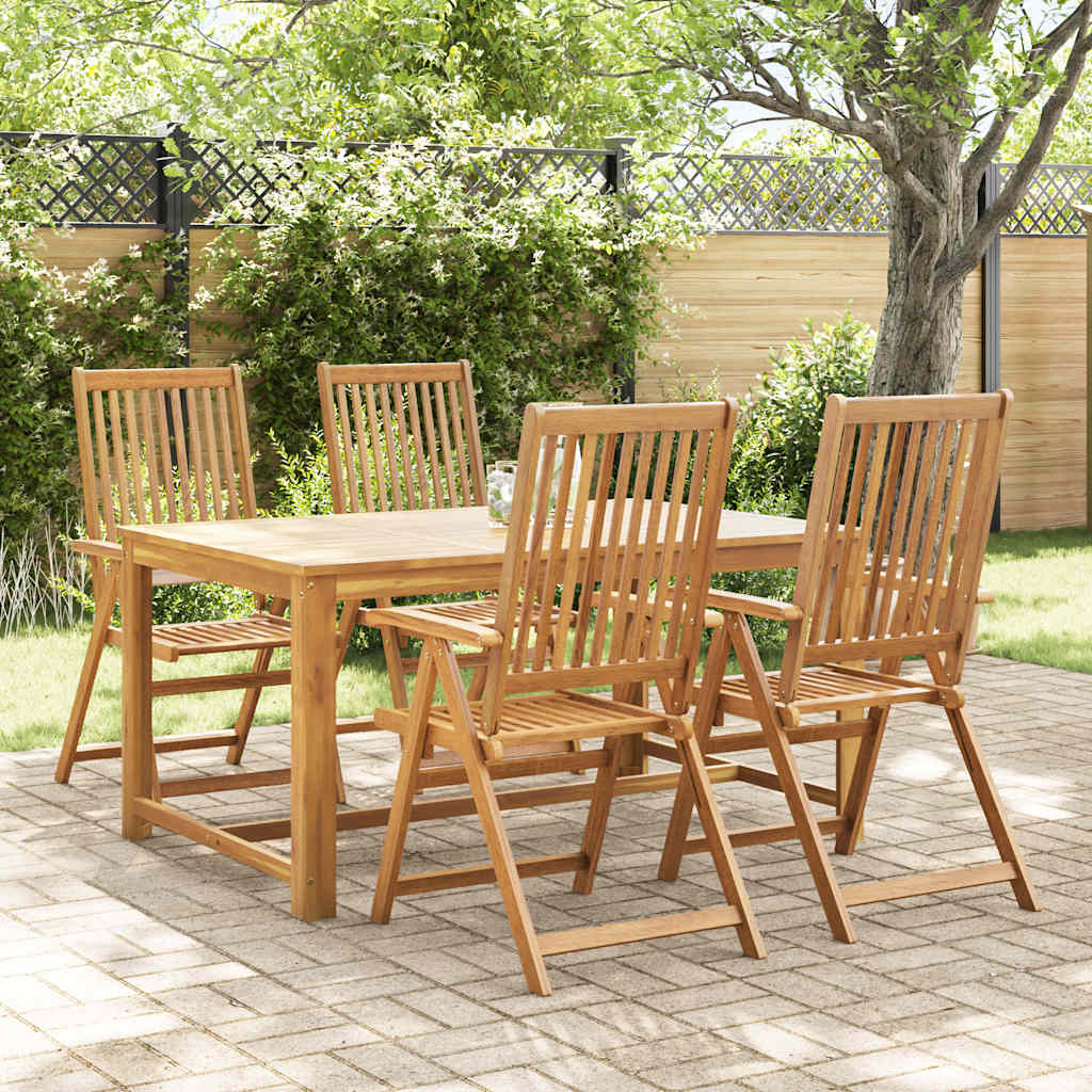 Sillas plegables de jardín 4 unidades madera de acacia maciza