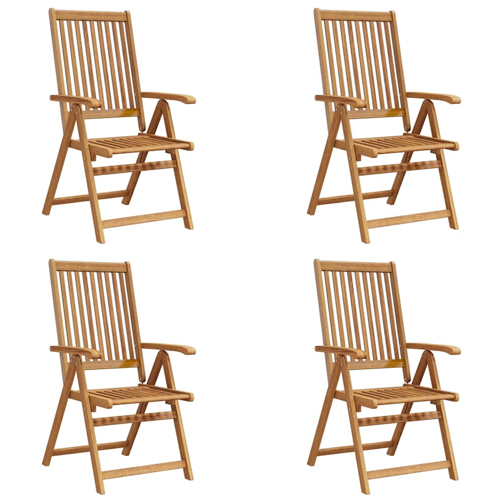 Sillas plegables de jardín 4 unidades madera de acacia maciza