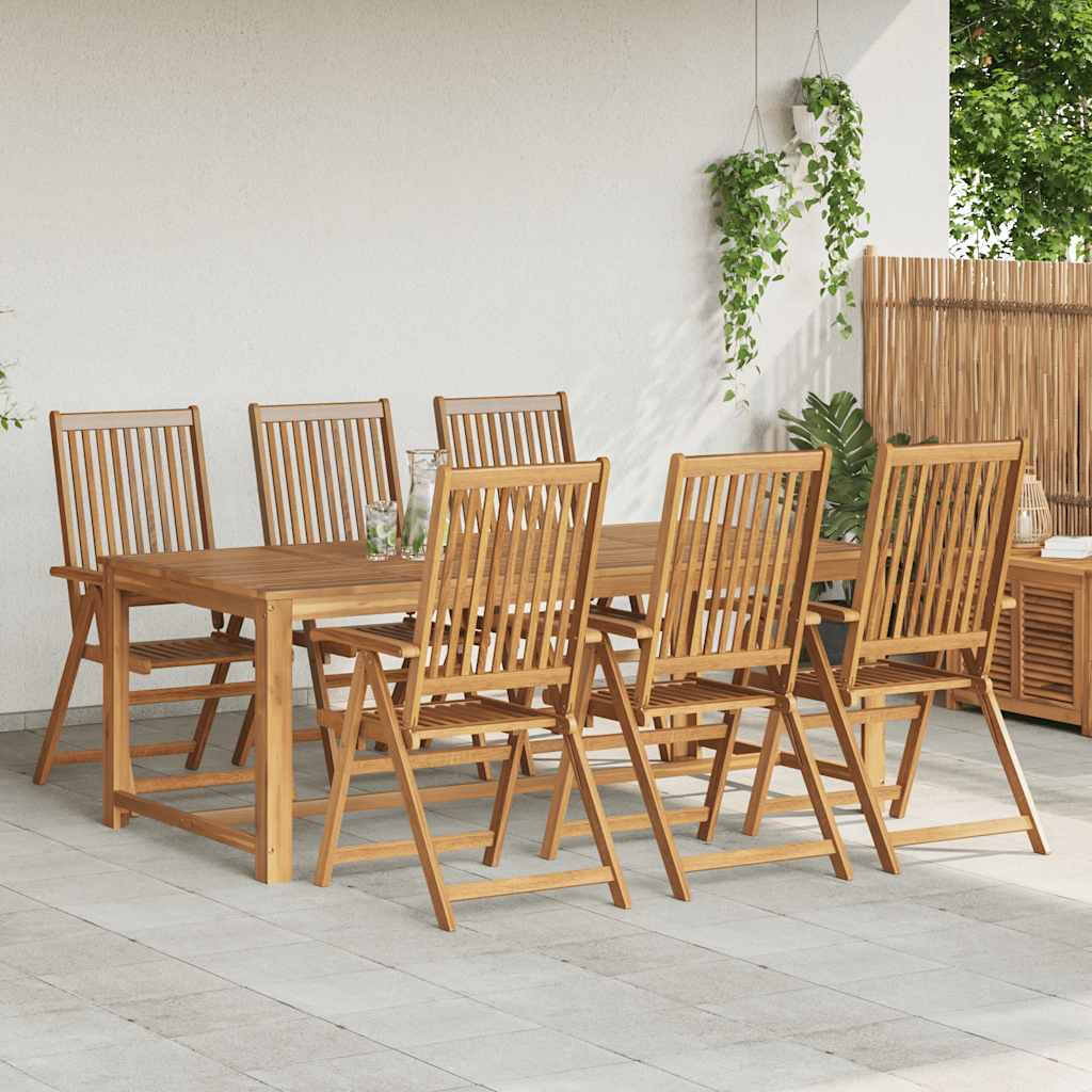 Sillas de jardín plegables 6 uds madera macizo de acacia