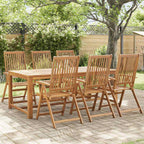 Sillas de jardín plegables 6 uds madera macizo de acacia