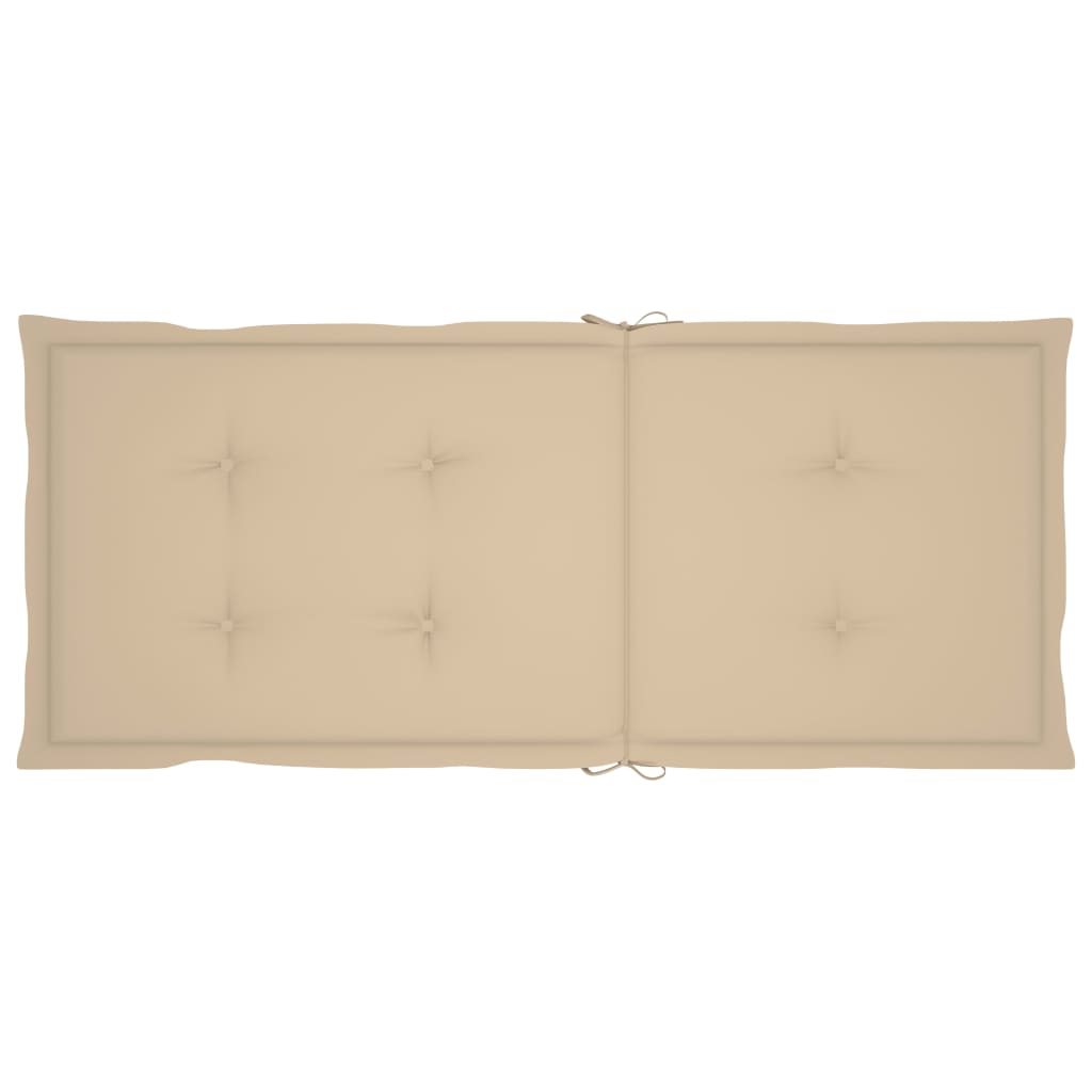 Sillas de jardín 4 uds madera maciza de teca con cojines beige