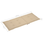 Sillas de jardín 4 uds madera maciza de teca con cojines beige