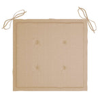 Sillas de jardín 4 uds madera maciza de teca con cojines beige