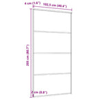 Aluminum and ESG black glass sliding door 102.5x205 cm