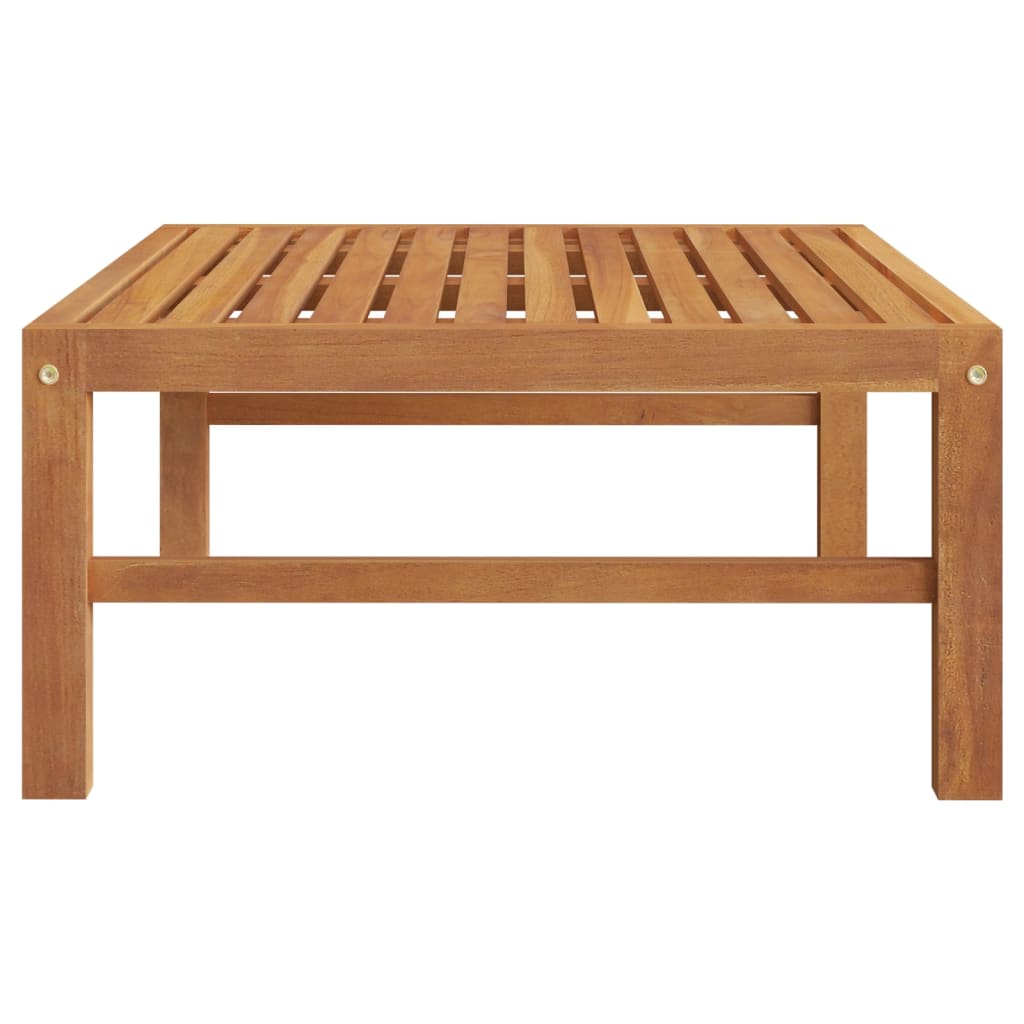Mesa de jardín de madera maciza de teca 63x63x30cm