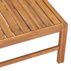 Mesa de jardín de madera maciza de teca 63x63x30cm