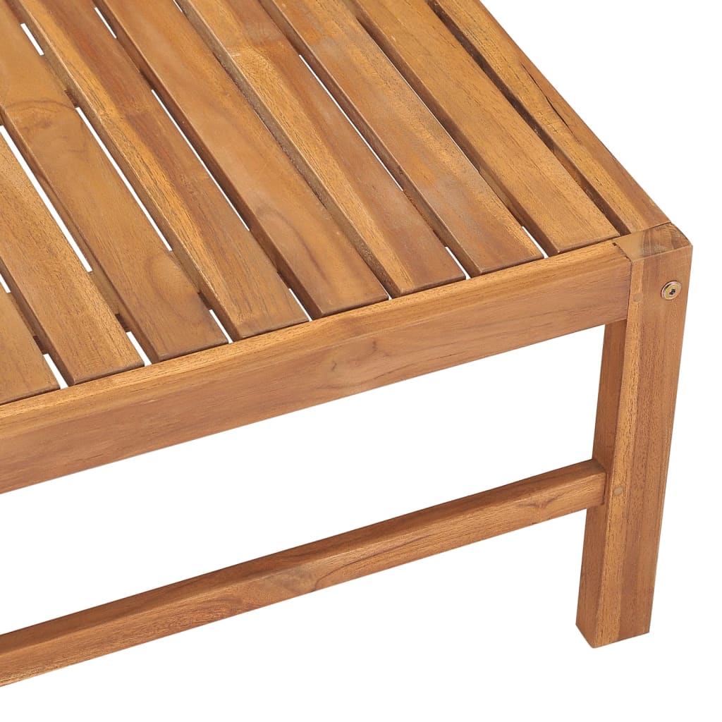 Mesa de jardín de madera maciza de teca 63x63x30cm