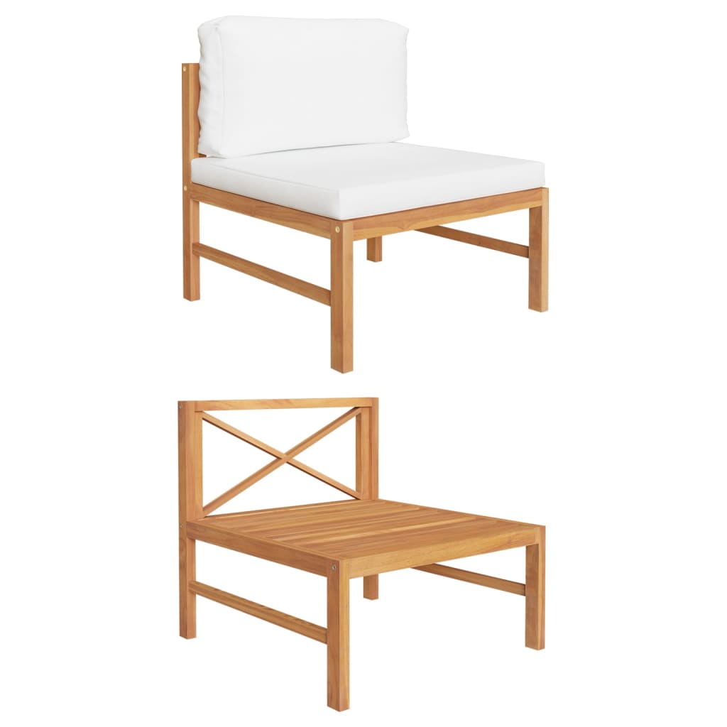 Sofá central con cojines madera de pino impregnada