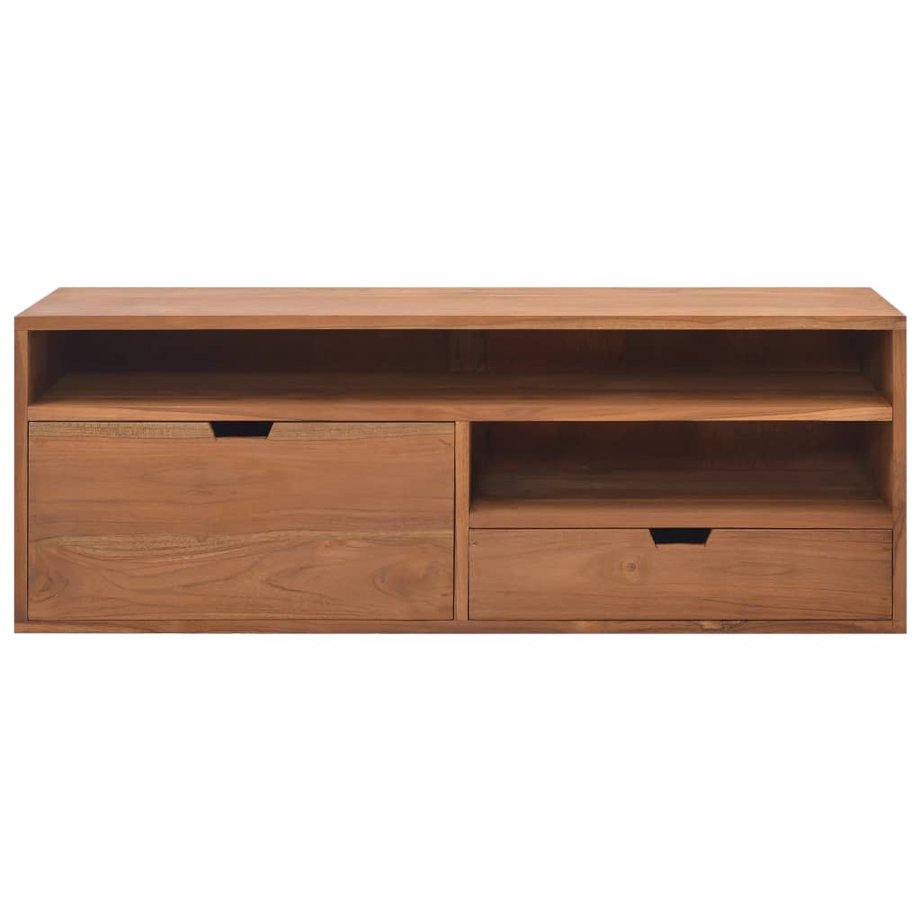 Mueble de TV madera maciza de teca 110x30x40 cm