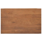 Mueble de TV con ruedas madera maciza de teca 80x50x42 cm