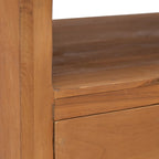 Mueble de TV con ruedas madera maciza de teca 80x50x42 cm