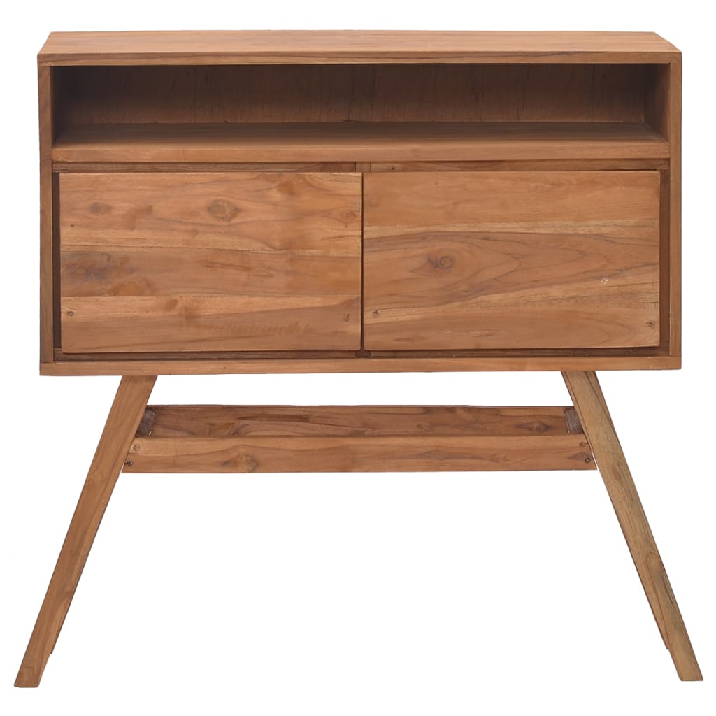 Mesa consola de madera maciza de teca 80x30x80 cm