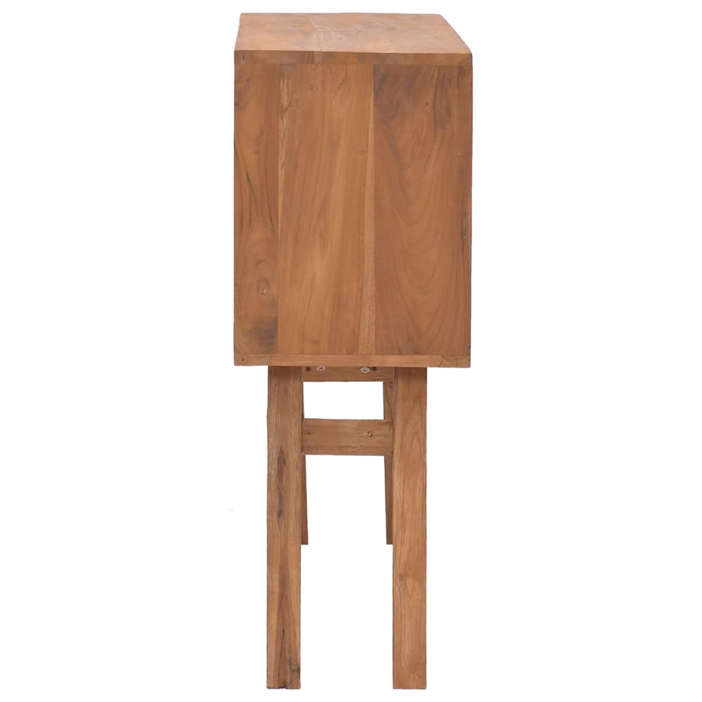 Mesa consola de madera maciza de teca 80x30x80 cm