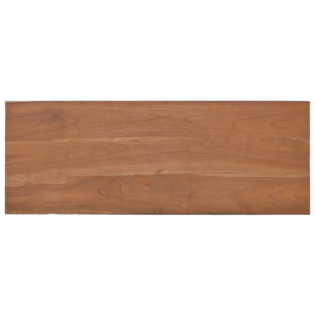 Mesa consola de madera maciza de teca 80x30x80 cm