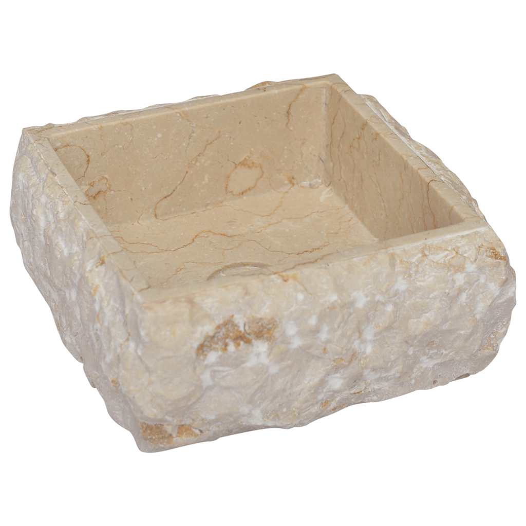 Lavabo crema mármol 30x30x13 cm